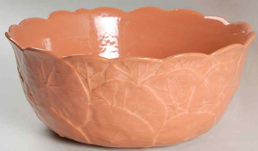 Nasturtium Terra Cotta 11" Large Salad Serving Bowl by Block-1