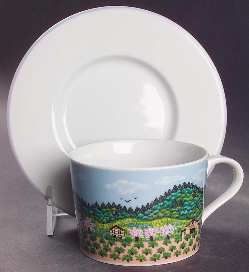 Napa Valley Flat Cup & Saucer Set by Block-1