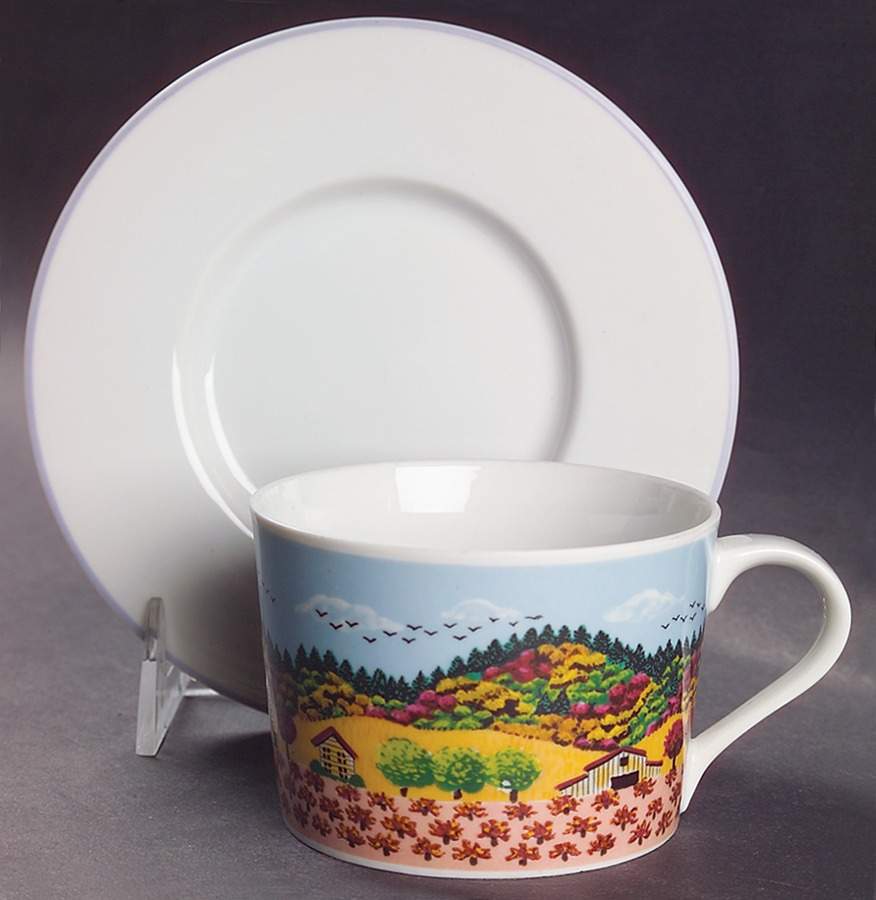 Napa Valley Flat Cup & Saucer Set by Block-1