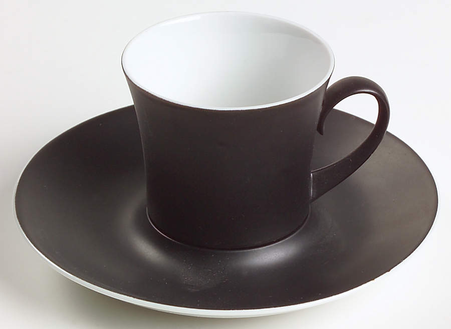 Noche Flat Demitasse Cup & Saucer Set by Block-1