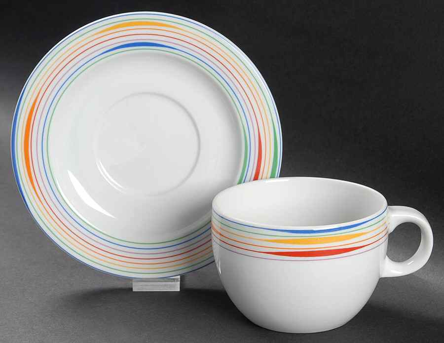 Octet Flat Cup & Saucer Set by Block-1