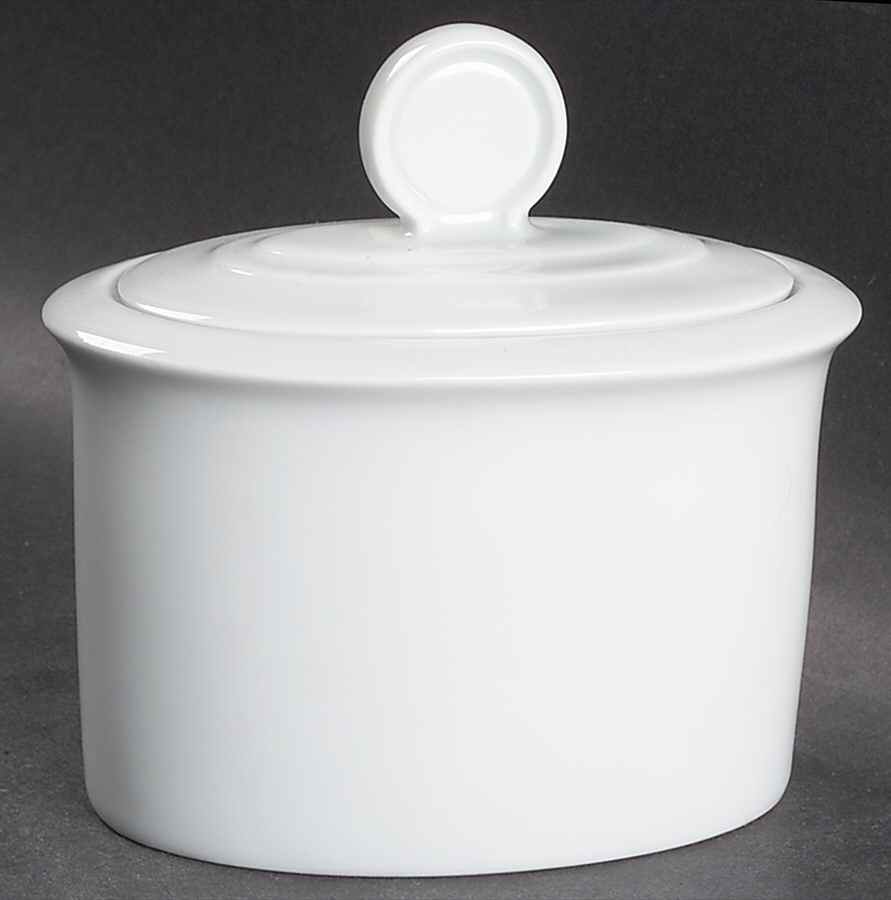 Odyssey White Sugar Bowl & Lid by Block-1