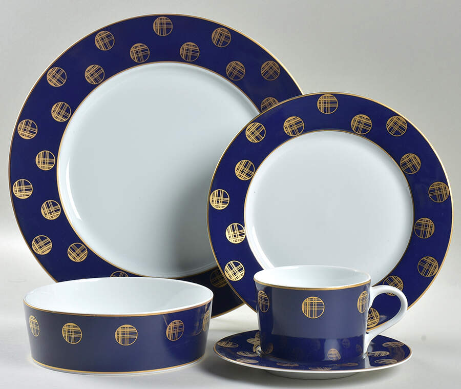 Orbit Blue 5 Piece Place Setting by Block-1