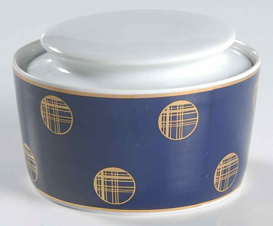 Orbit Blue Sugar Bowl & Lid by Block-1