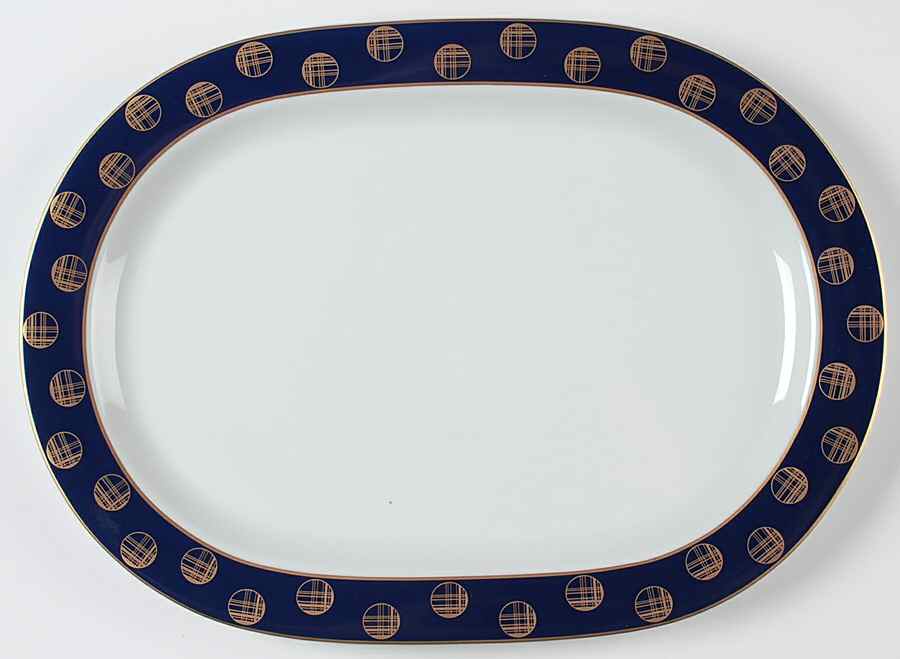 Orbit Blue 15" Oval Serving Platter by Block-1