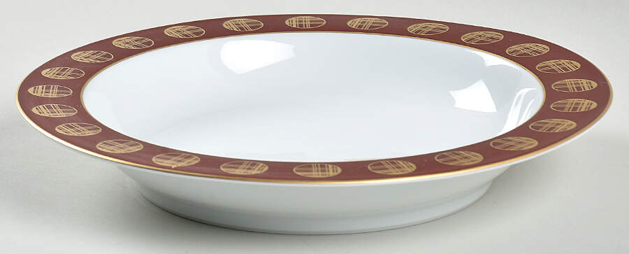 Orbit Red Rim Soup Bowl by Block-1