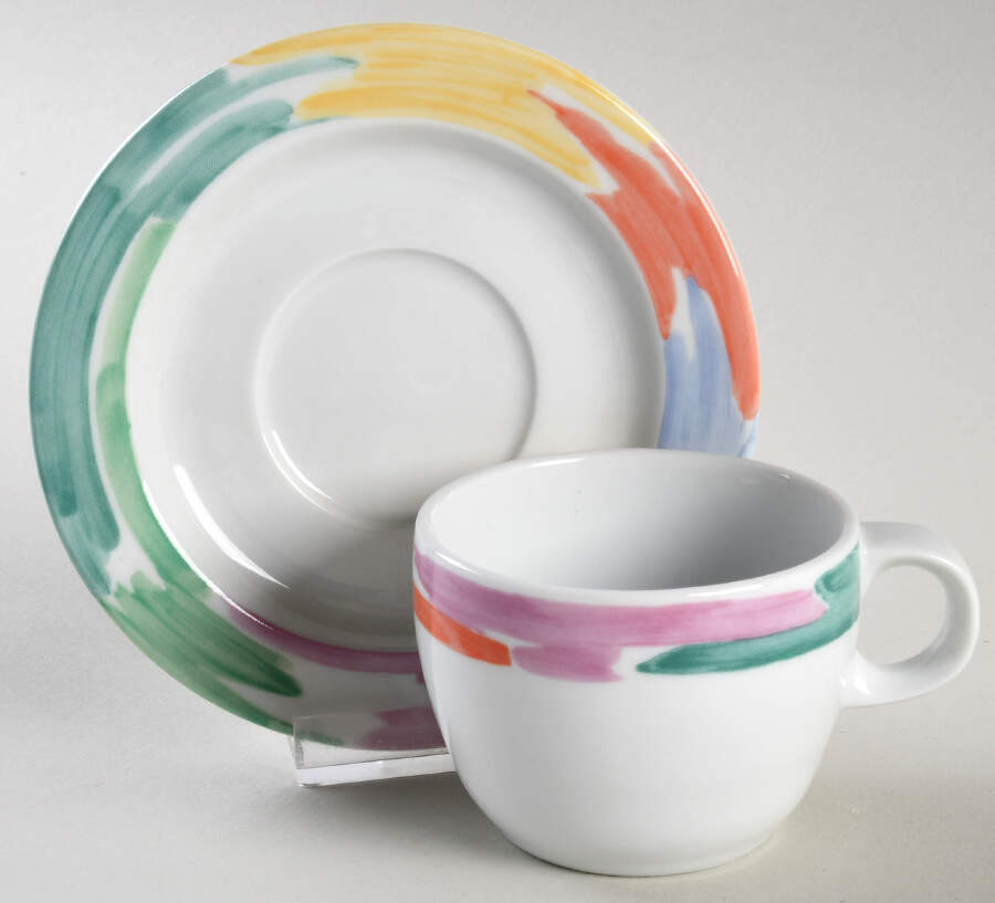 Palette Flat Demitasse Cup & Saucer Set by Block-1