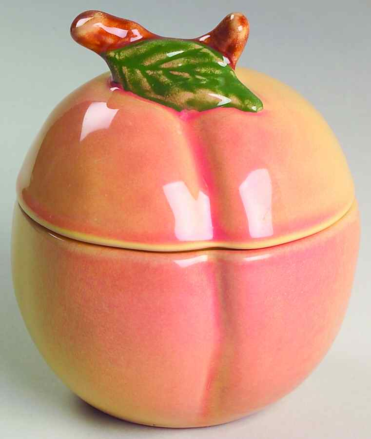 Peaches Sugar Bowl & Lid by Block-1