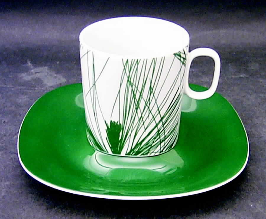 Pine Needles Flat Cup & Saucer Set by Block-1