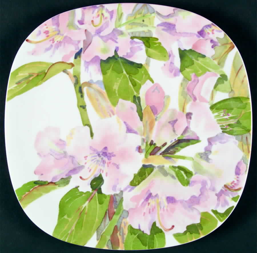 Pink Rhododendron Dinner Plate by Block-1