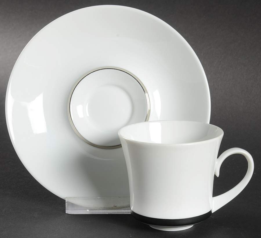 Platino Flat Demitasse Cup & Saucer Set by Block-1