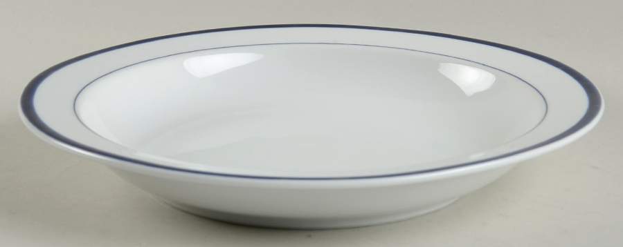 Porto Blue Rim Soup Bowl by Block-1