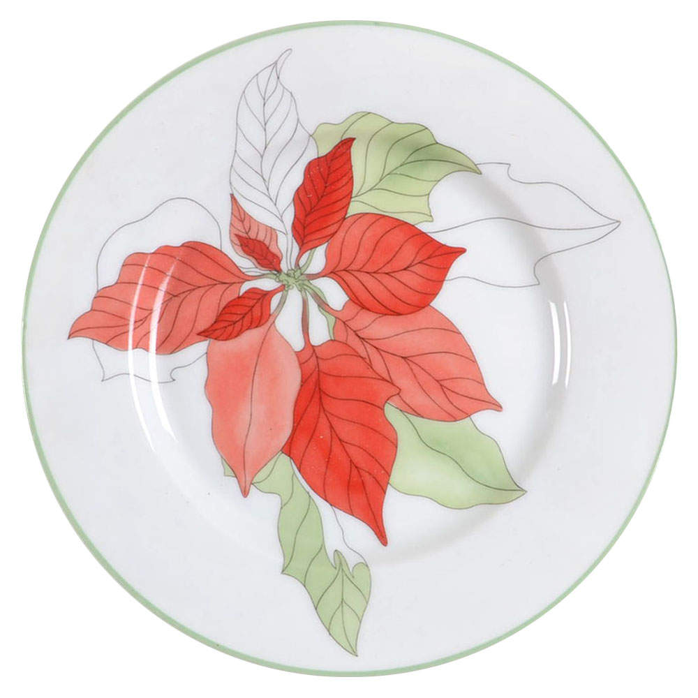 Poinsettia Bread & Butter Plate by Block-1