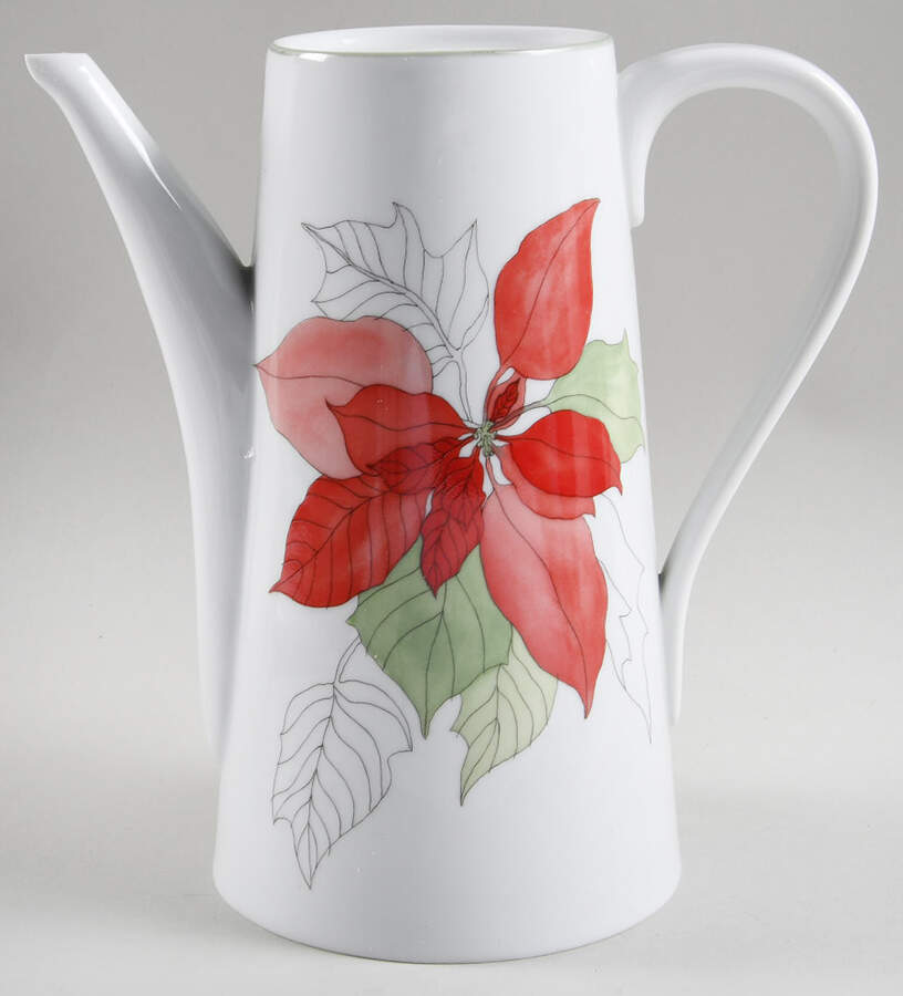 Poinsettia Coffee Pot No Lid by Block-1