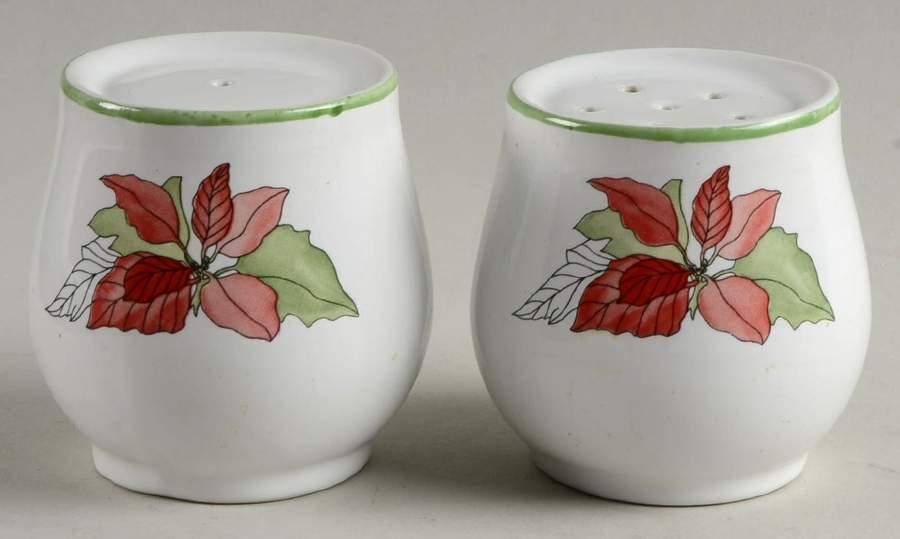 Poinsettia Salt & Pepper Set by Block-1