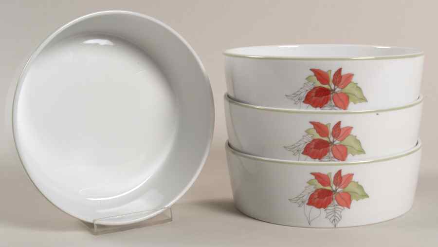 Poinsettia Coupe Cereal Bowl - Set of 4 by Block-1