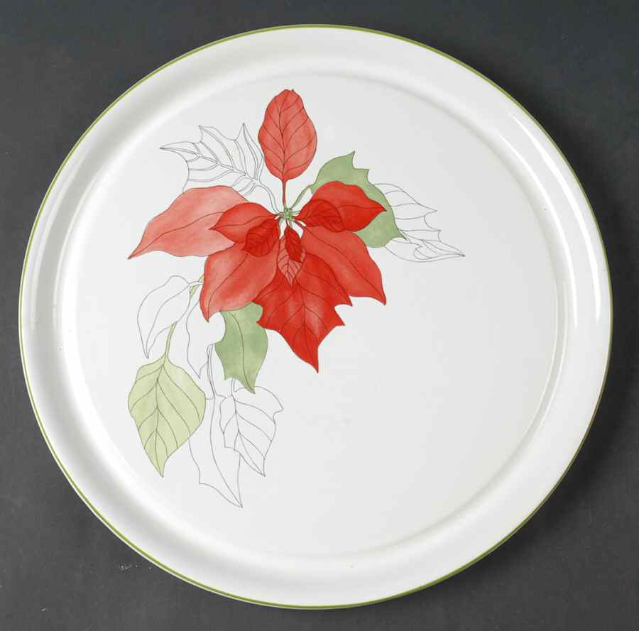 Poinsettia Cake Plate by Block-1