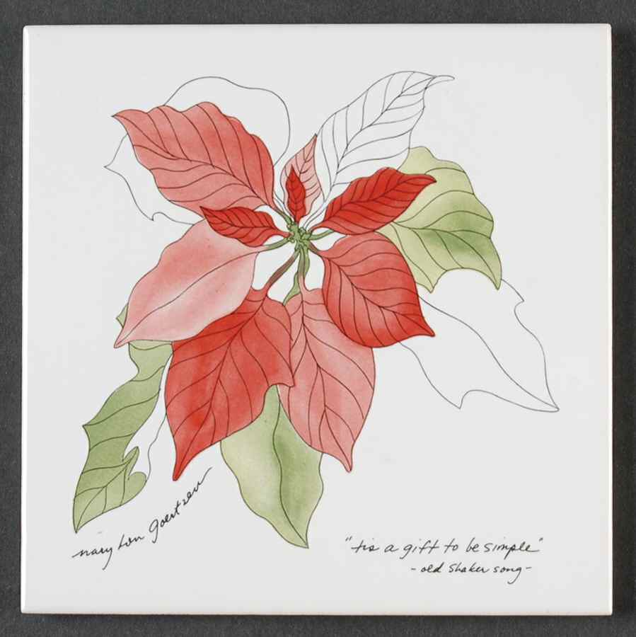 Poinsettia Tea Tile by Block-1