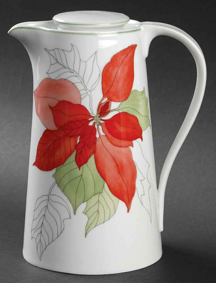 Poinsettia Coffee Pot & Lid by Block-1