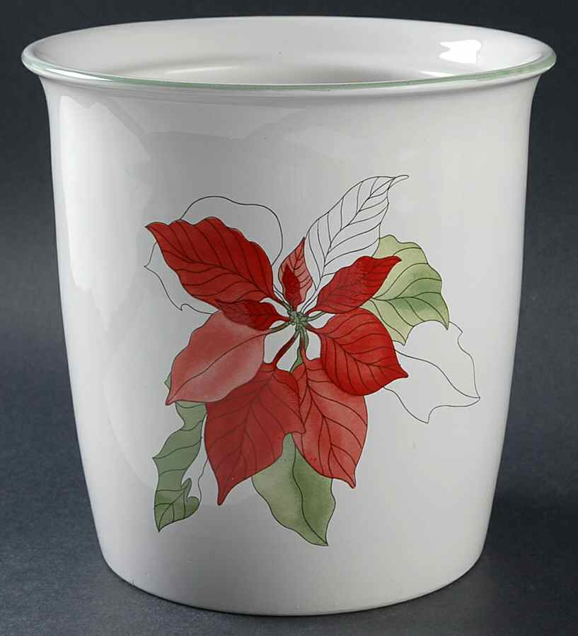 Poinsettia Cookie Jar No Lid by Block-1