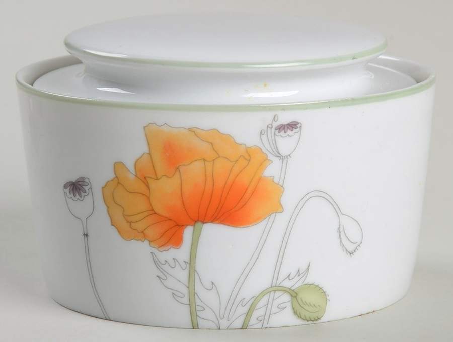 Poppy Sugar Bowl & Lid by Block-1