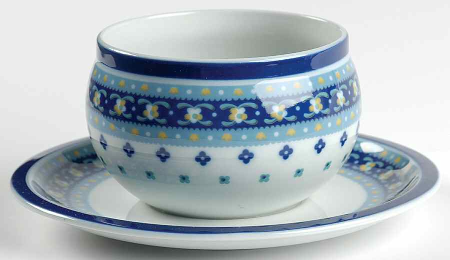 Potpourri Gravy Boat with Attached Underplate by Block-1