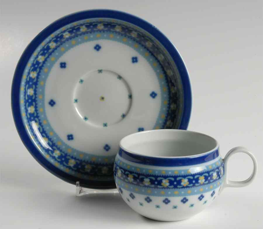 Potpourri Flat Cup & Saucer Set by Block-1