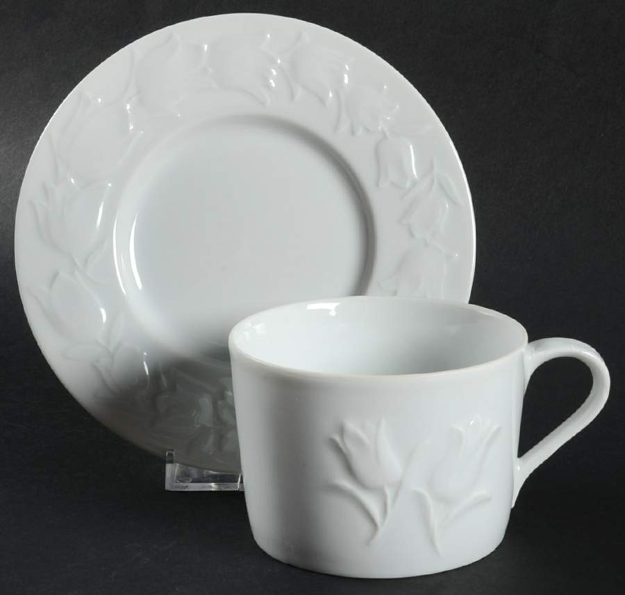 Primavera Flat Cup & Saucer Set by Block-1