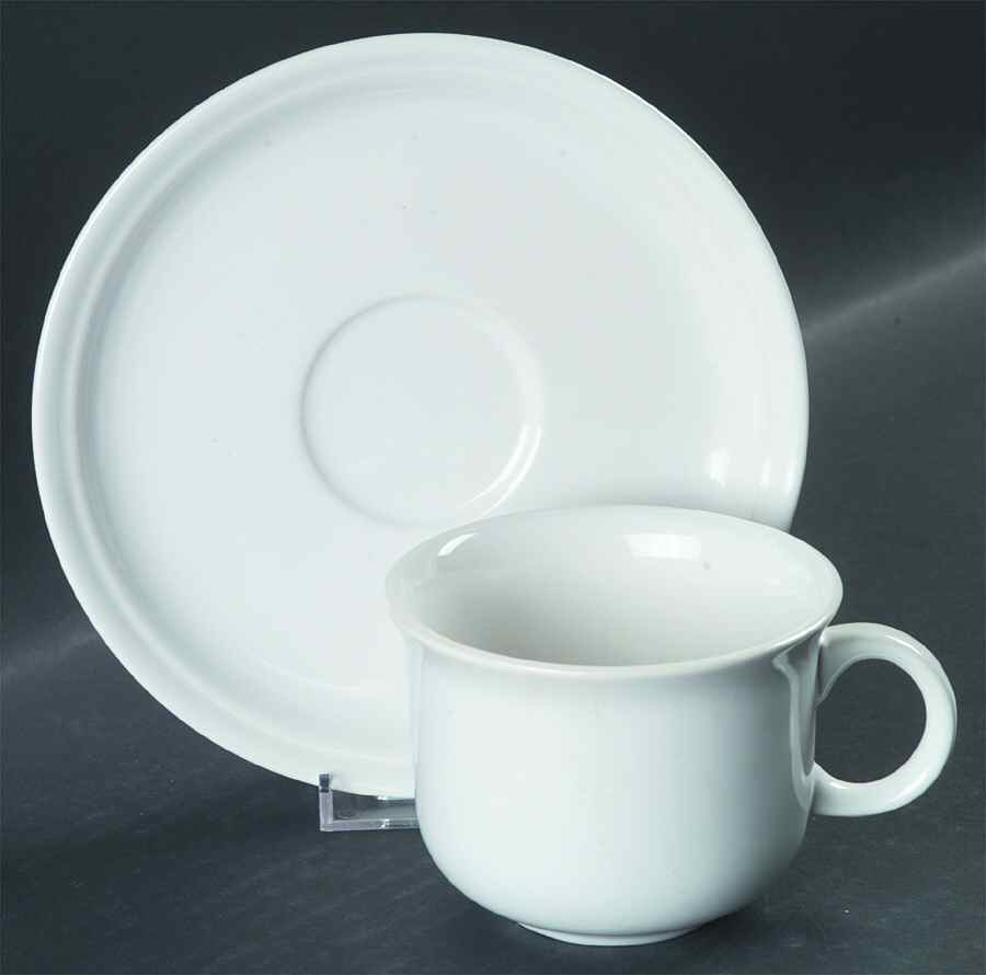 Rainbow White Flat Cup & Saucer Set by Block-1
