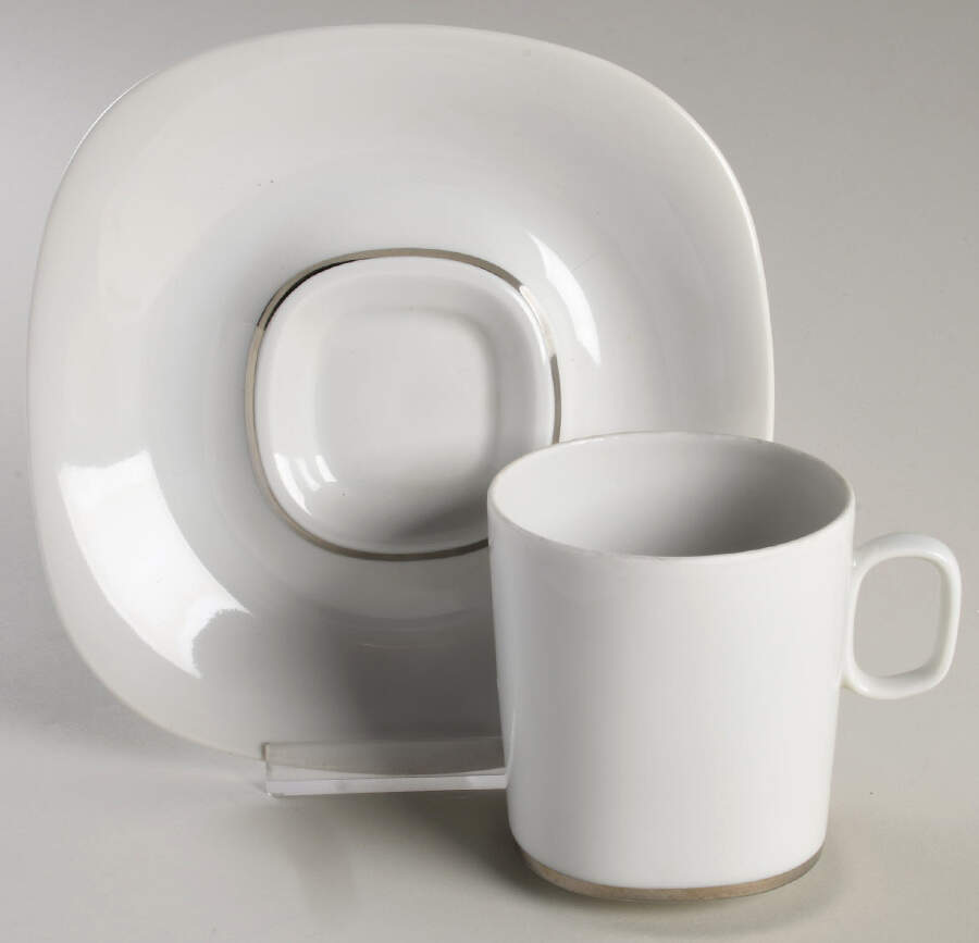 Rings Flat Cup & Saucer Set by Block-1