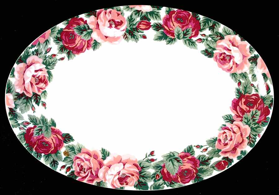 Rose Garden 15" Oval Serving Platter by Block-1