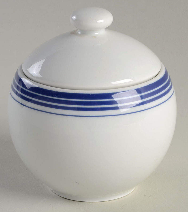 Salonika Blue Sugar Bowl & Lid by Block-1