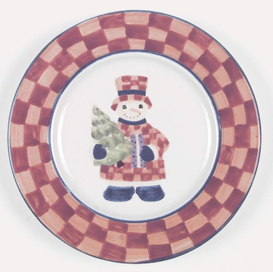 Snow People Dessert/Pie Plate by Block-1