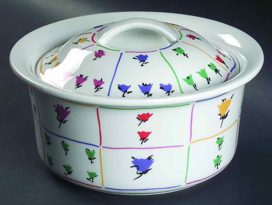 Spring Fields 1.75 Qt Round Covered Casserole by Block-1