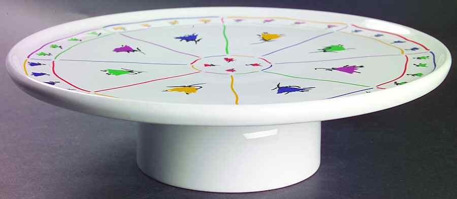 Spring Fields 12" Diameter Pedestal Cake Stand by Block-1