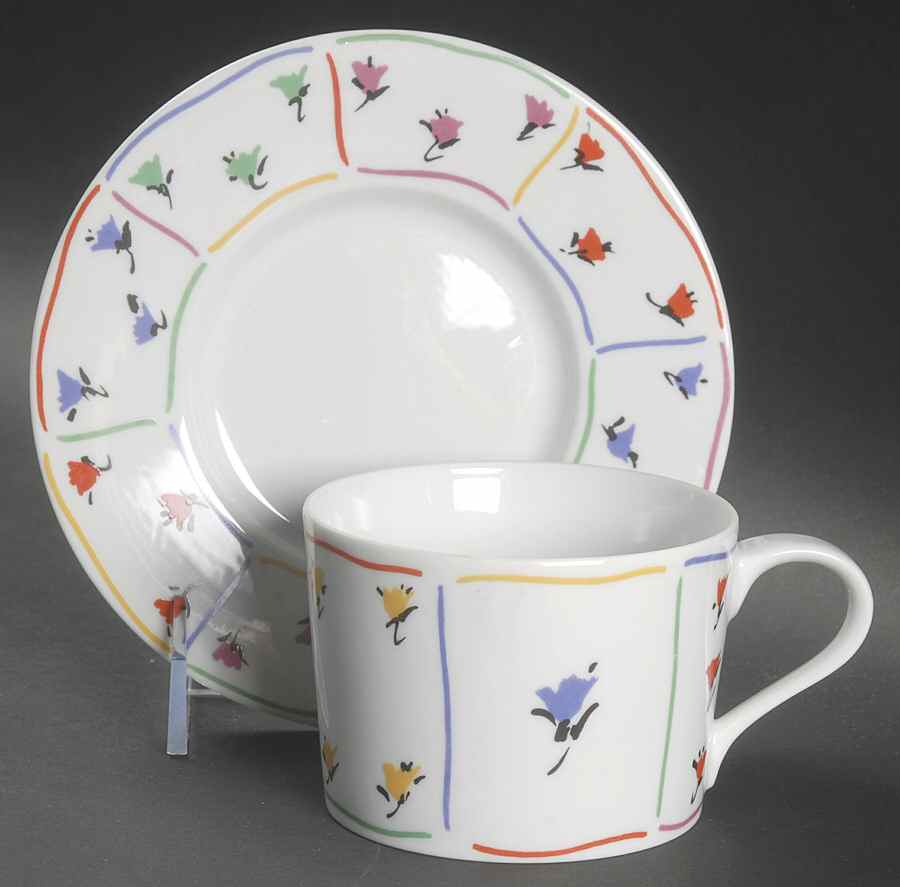 Spring Fields Flat Cup & Saucer Set by Block-1