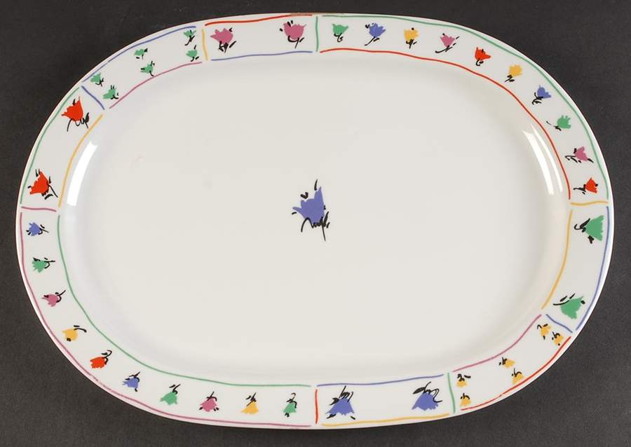 Spring Fields 15" Oval Serving Platter by Block-1