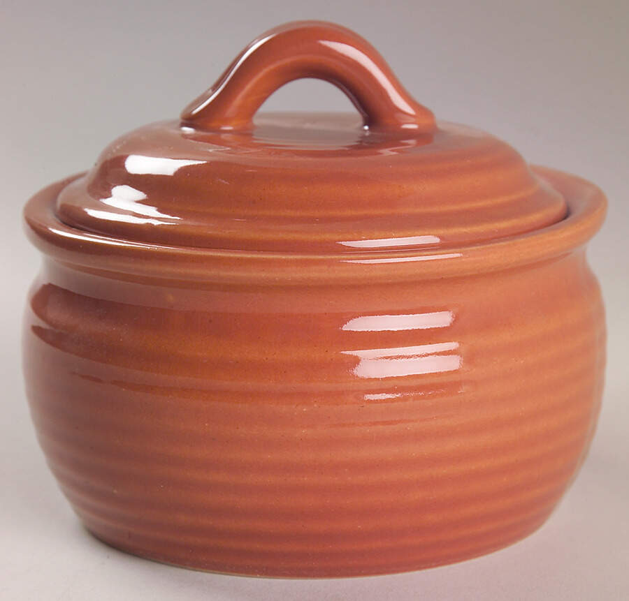 Staccatto Terra Cotta Sugar Bowl & Lid by Block-1