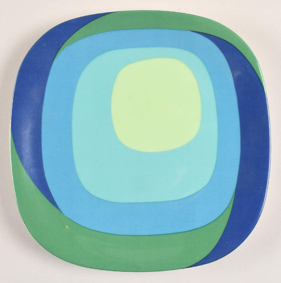 Study In Squares Salad Plate by Block-1