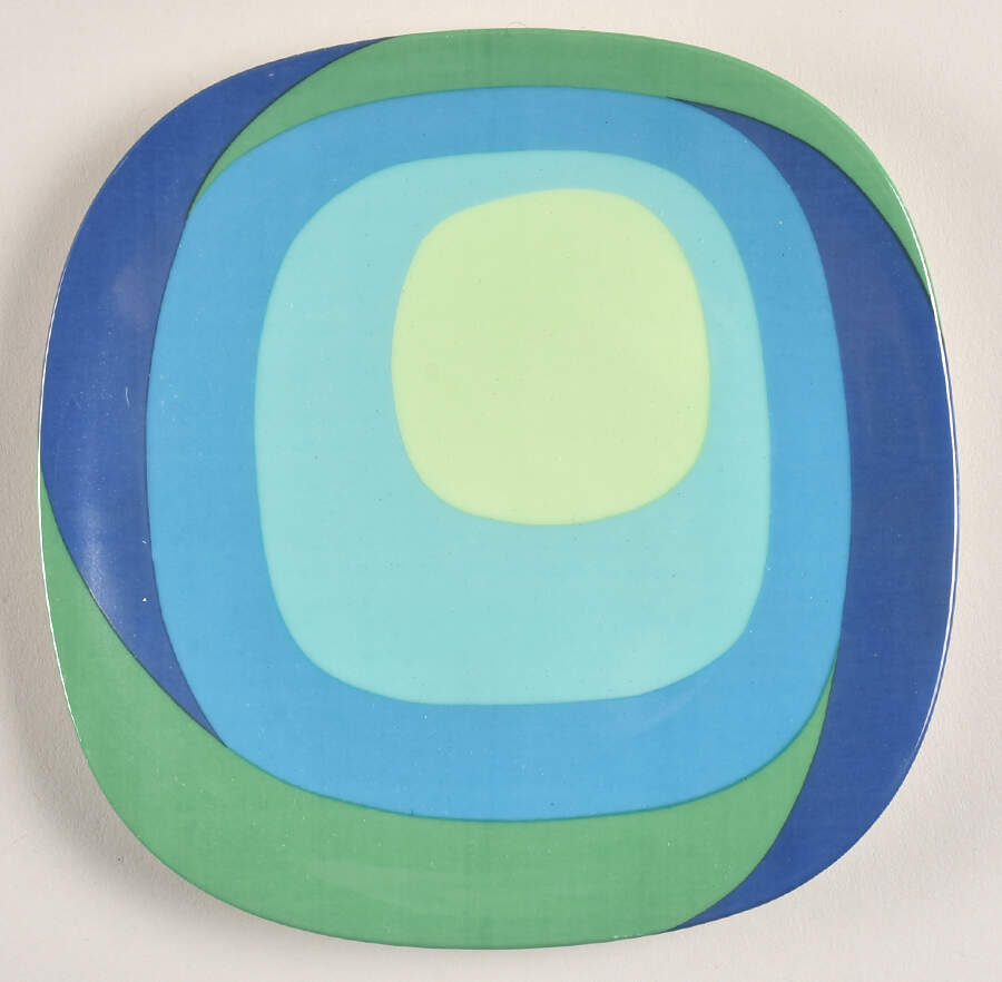 Study In Squares Bread & Butter Plate by Block-1