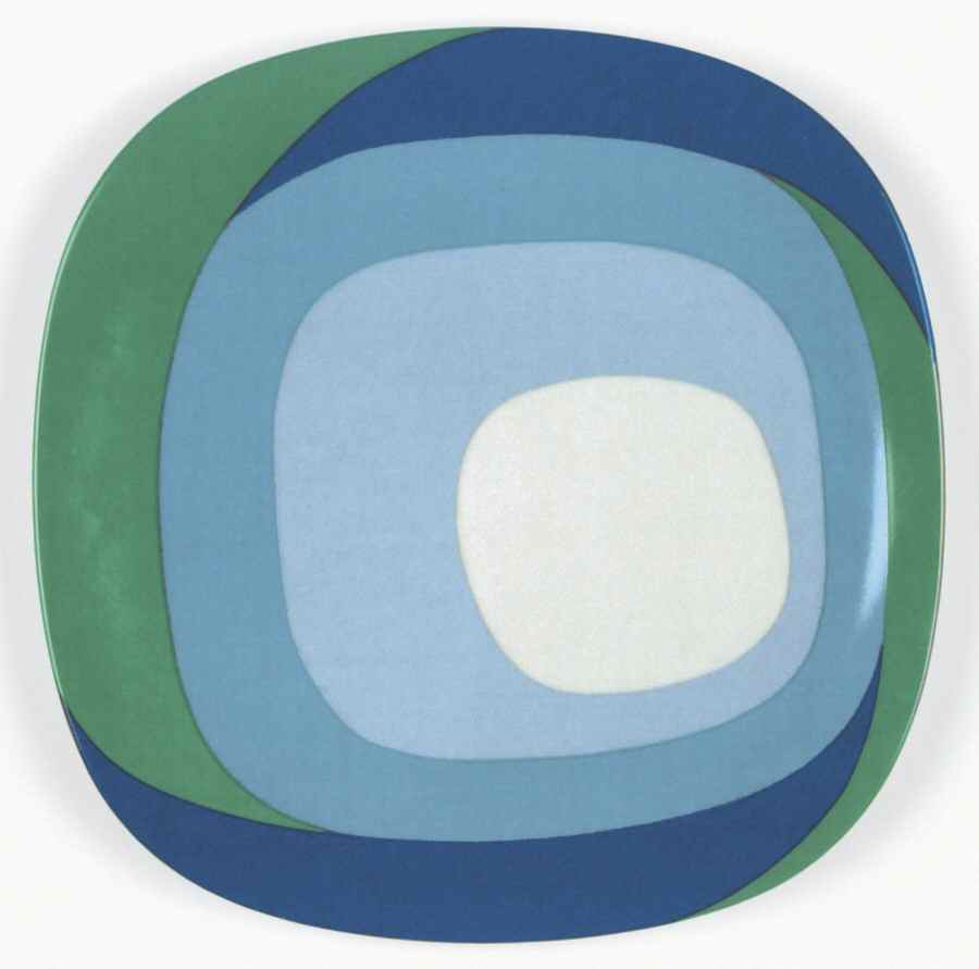 Study In Squares Dinner Plate by Block-1