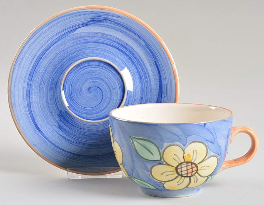 Sunflowers Flat Cup & Saucer Set by Block-1
