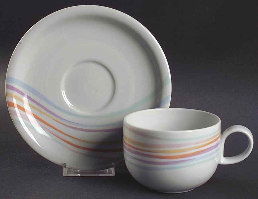 Swingtime Flat Cup & Saucer Set by Block-1