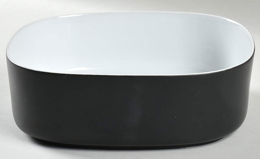Transition Black 7" Square Vegetable Bowl by Block-1