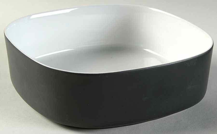Transition Black 8" Square Vegetable Bowl by Block-1