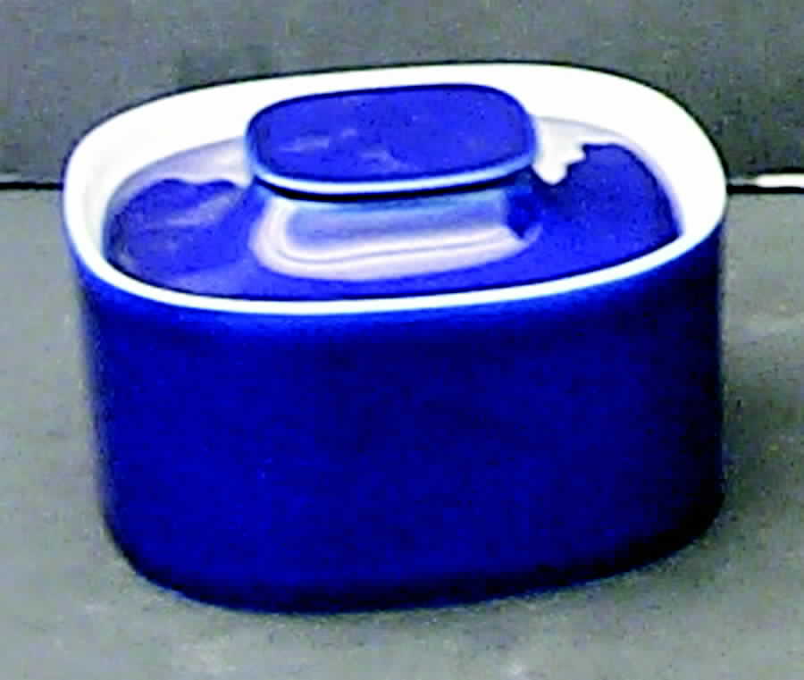 Transition Cobalt Blue Sugar Bowl & Lid by Block-1