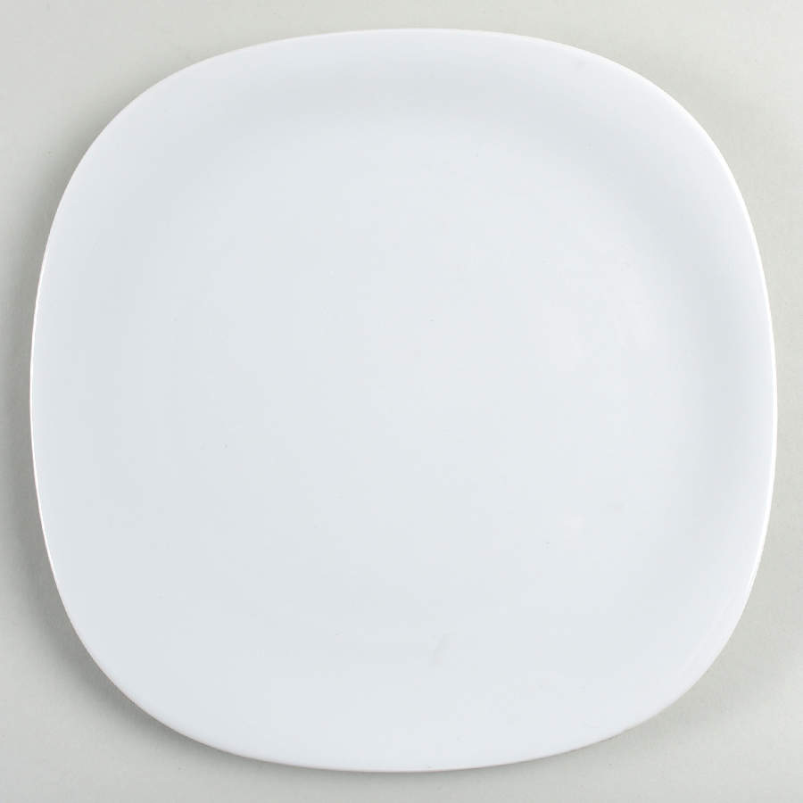 Transition White Dinner Plate by Block-1