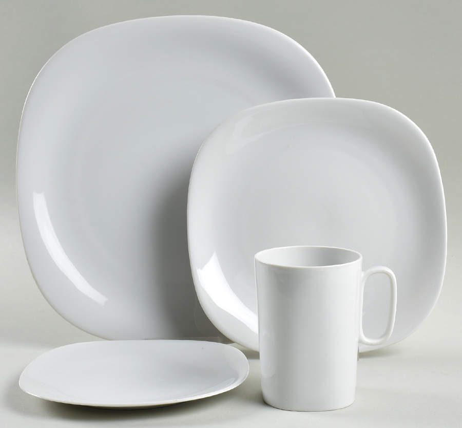 Transition White 4 Piece Place Setting by Block-1