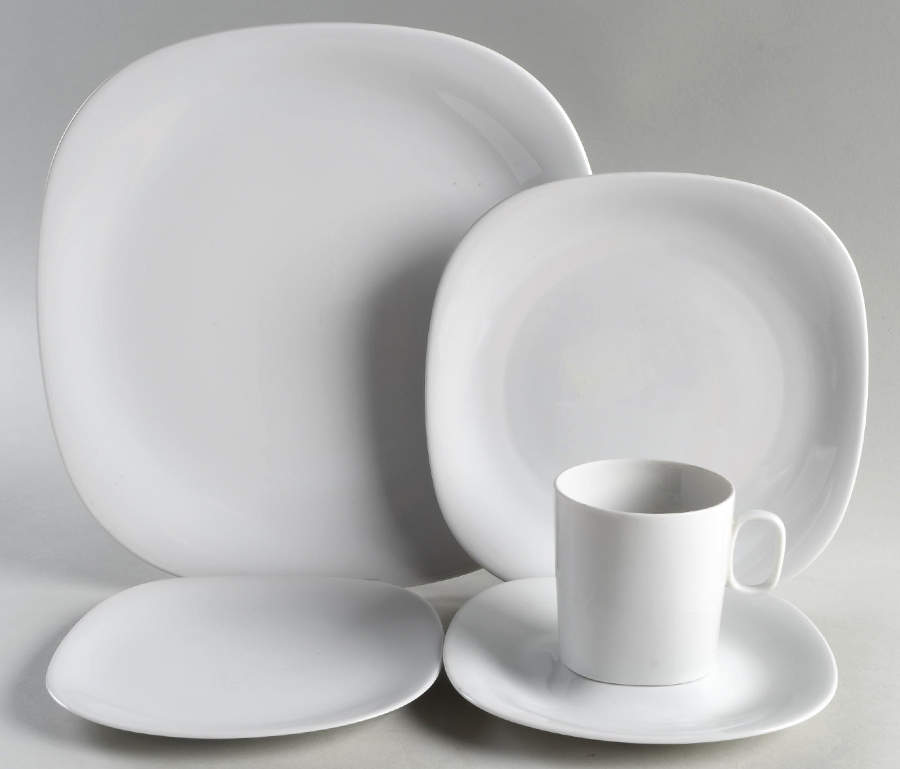 Transition White 5 Piece Place Setting by Block-1