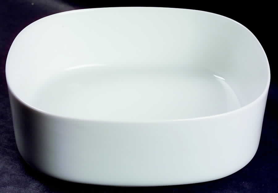 Transition White 8" Square Vegetable Bowl by Block-1